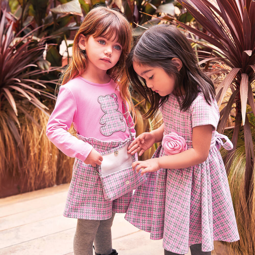 iDO Baby-Girls Pink Plaid Shorts Ensemble | Childrensalon Outlet