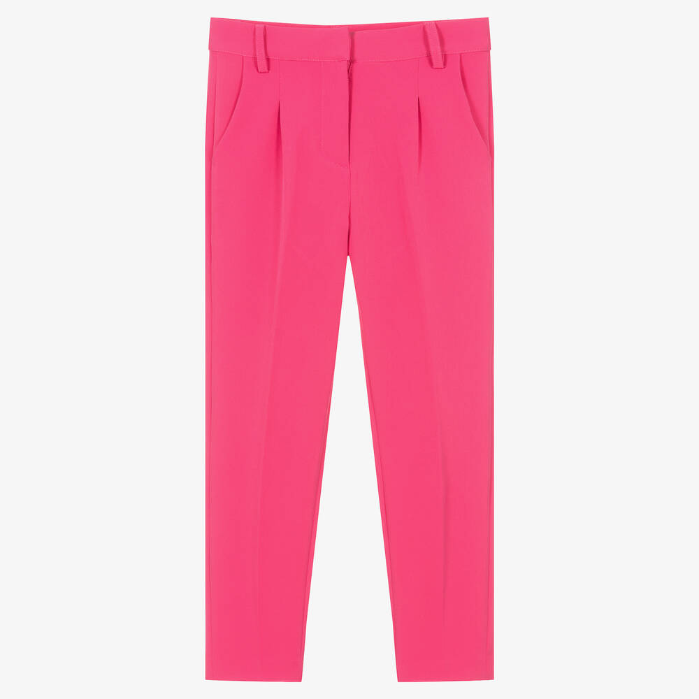 iDO Junior - Girls Pink Pleated Trousers | Childrensalon