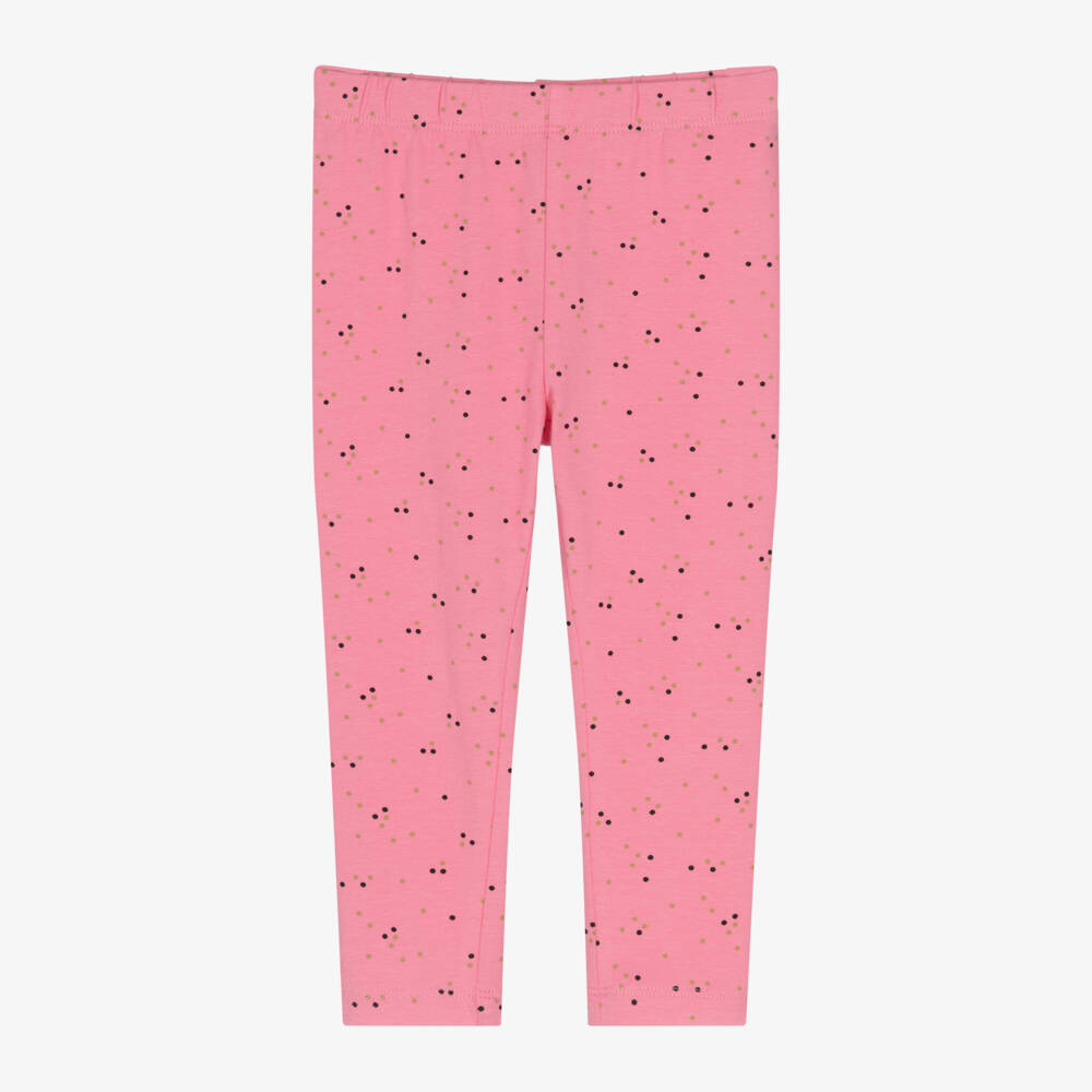 iDO Baby-Girls Pink Polka Dot Leggings | Childrensalon Outlet