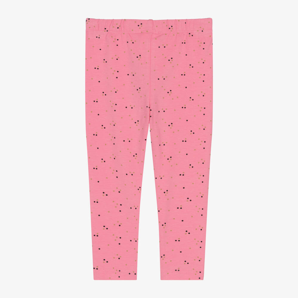 iDO Baby-Girls Pink Polka Dot Leggings | Childrensalon Outlet