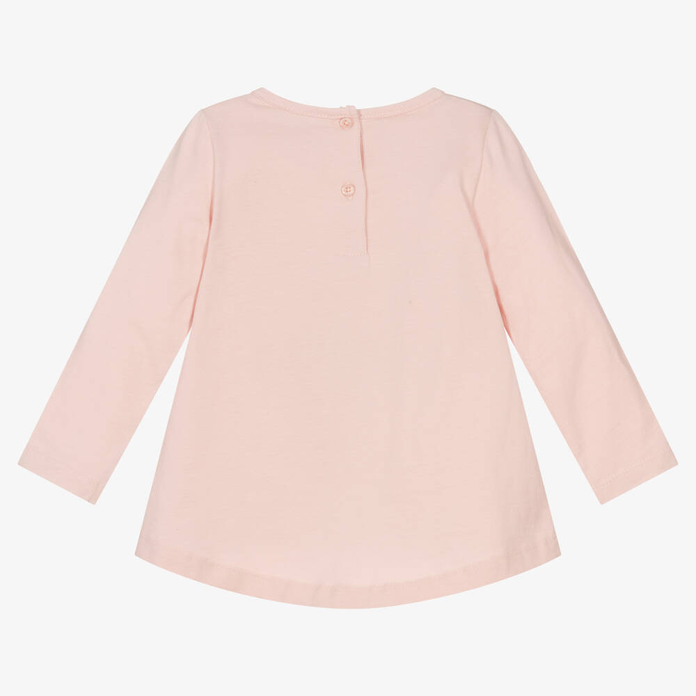iDO Baby-Girls Pink Printed Cotton Top | Childrensalon Outlet