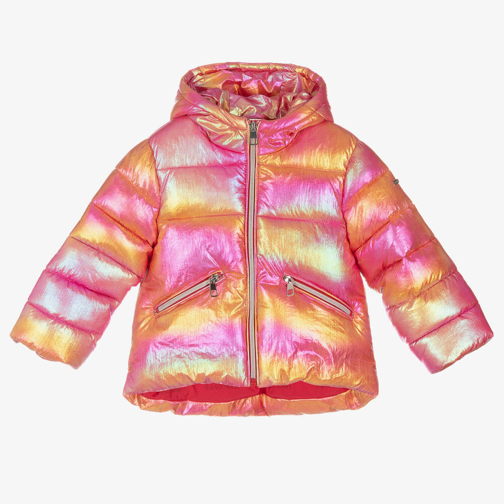 iDO Baby Girls Pink Puffer Jacket Childrensalon Outlet