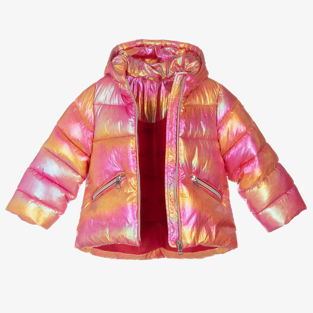 iDO Baby-Girls Pink Puffer Jacket | Childrensalon Outlet