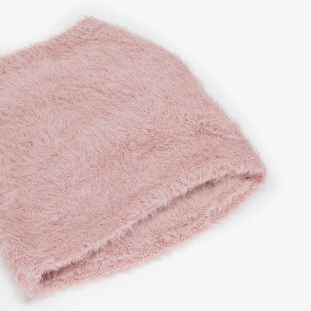 iDO-Girls Pink Sparkly Fluffy Knit Snood | Childrensalon Outlet