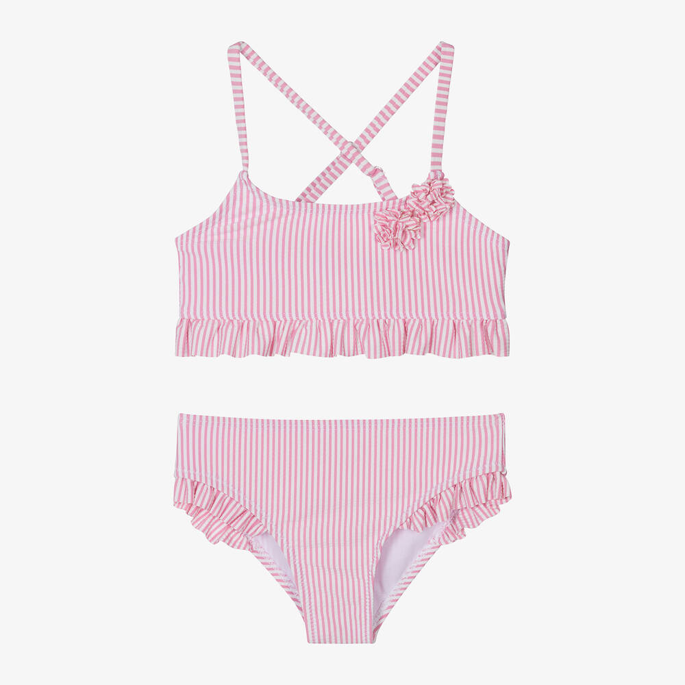 iDO Baby-Girls Pink Striped Bikini | Childrensalon Outlet
