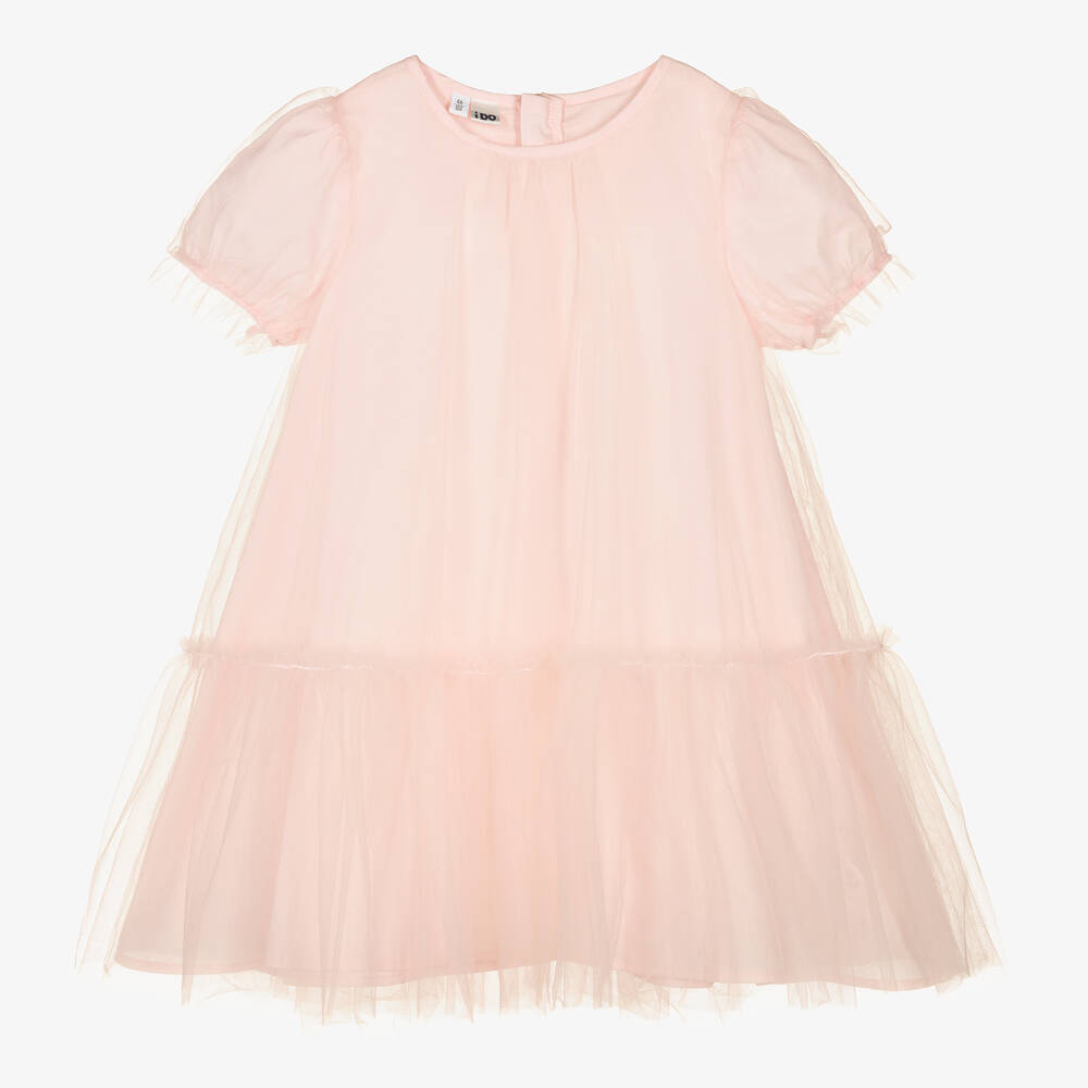 iDO Baby - Girls Pink Tulle Dress | Childrensalon
