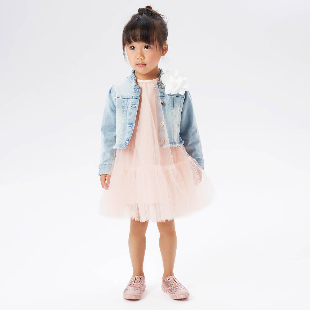 iDO Baby-Girls Pink Tulle Dress | Childrensalon Outlet