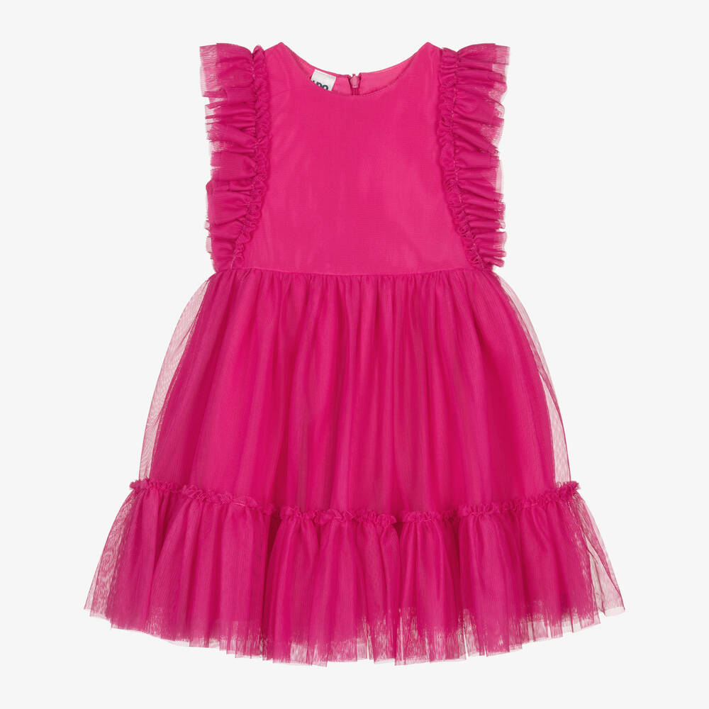 iDO Baby-Girls Pink Tulle Ruffle Dress | Childrensalon Outlet