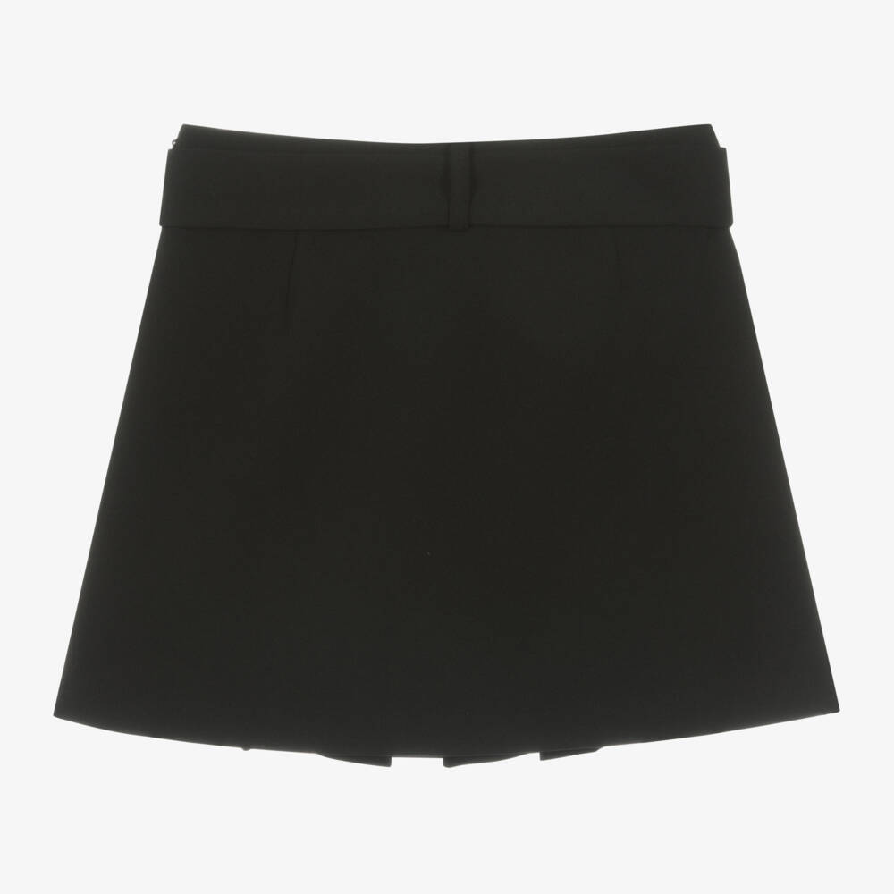 iDO Junior-Girls Pleated Black Crêpe Skirt | Childrensalon Outlet