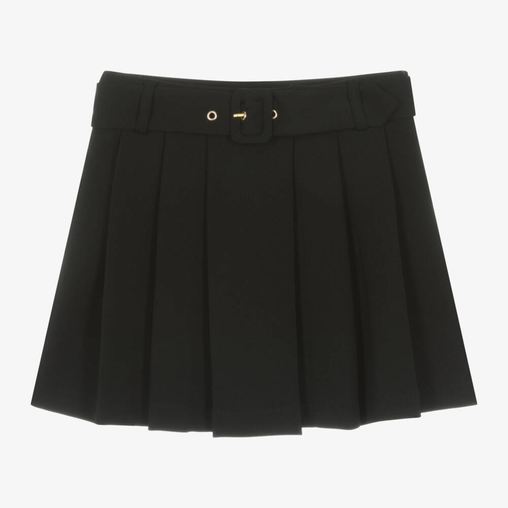 iDO Для младших-Girls Pleated Black Crêpe Skirt | Childrensalon Outlet