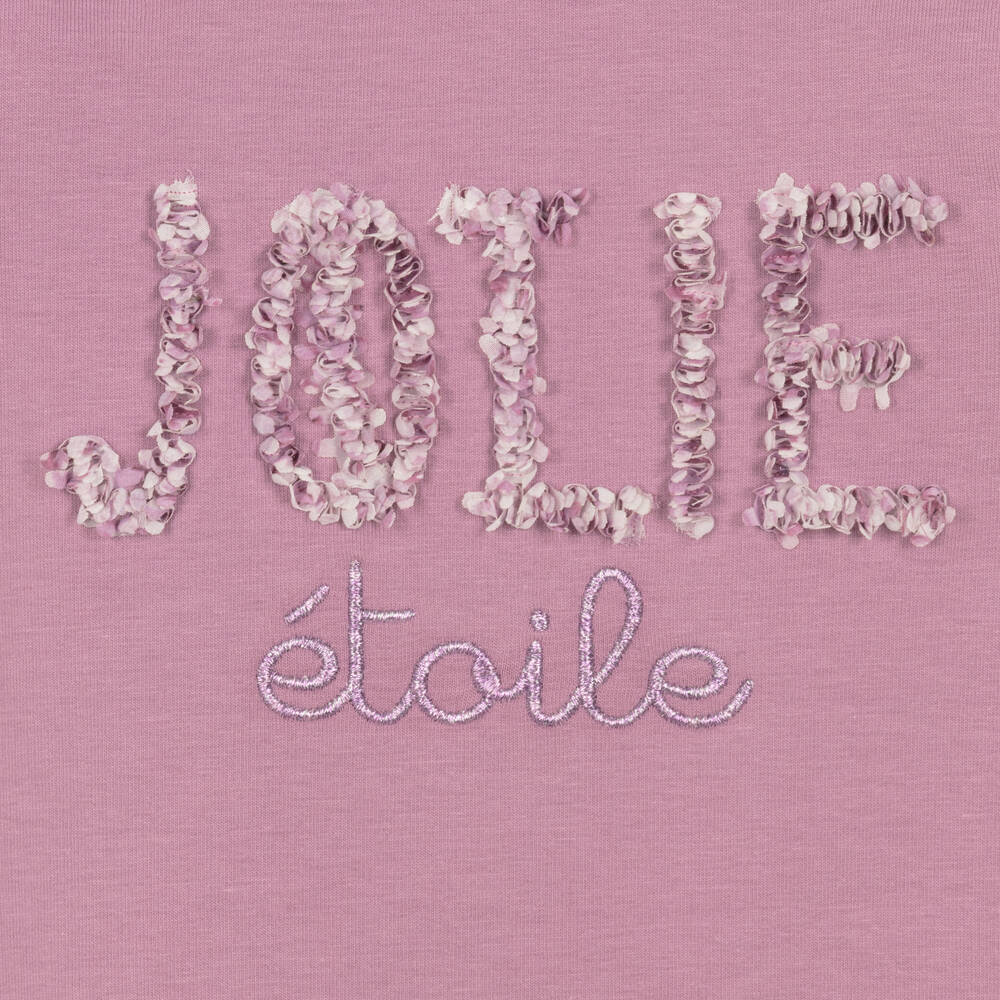 iDO Baby-Girls Purple Cotton Jersey Dress | Childrensalon Outlet