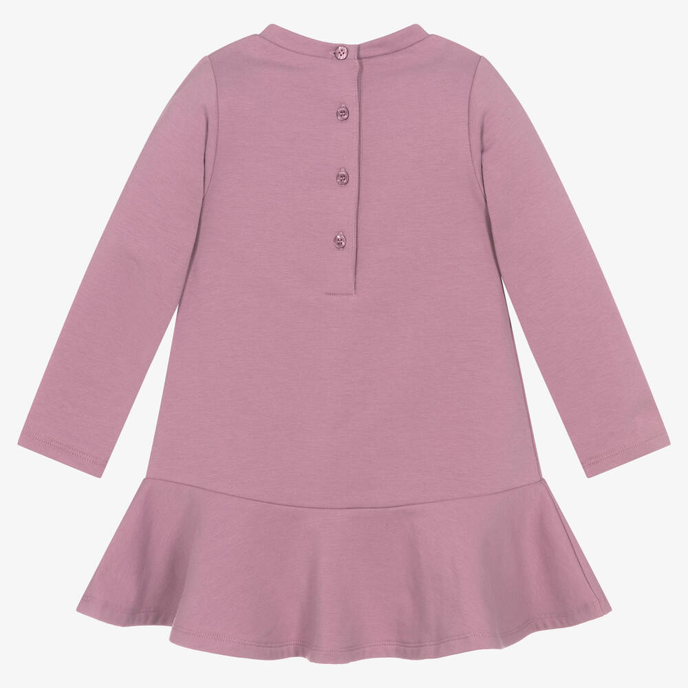 iDO Baby-Girls Purple Cotton Jersey Dress | Childrensalon Outlet