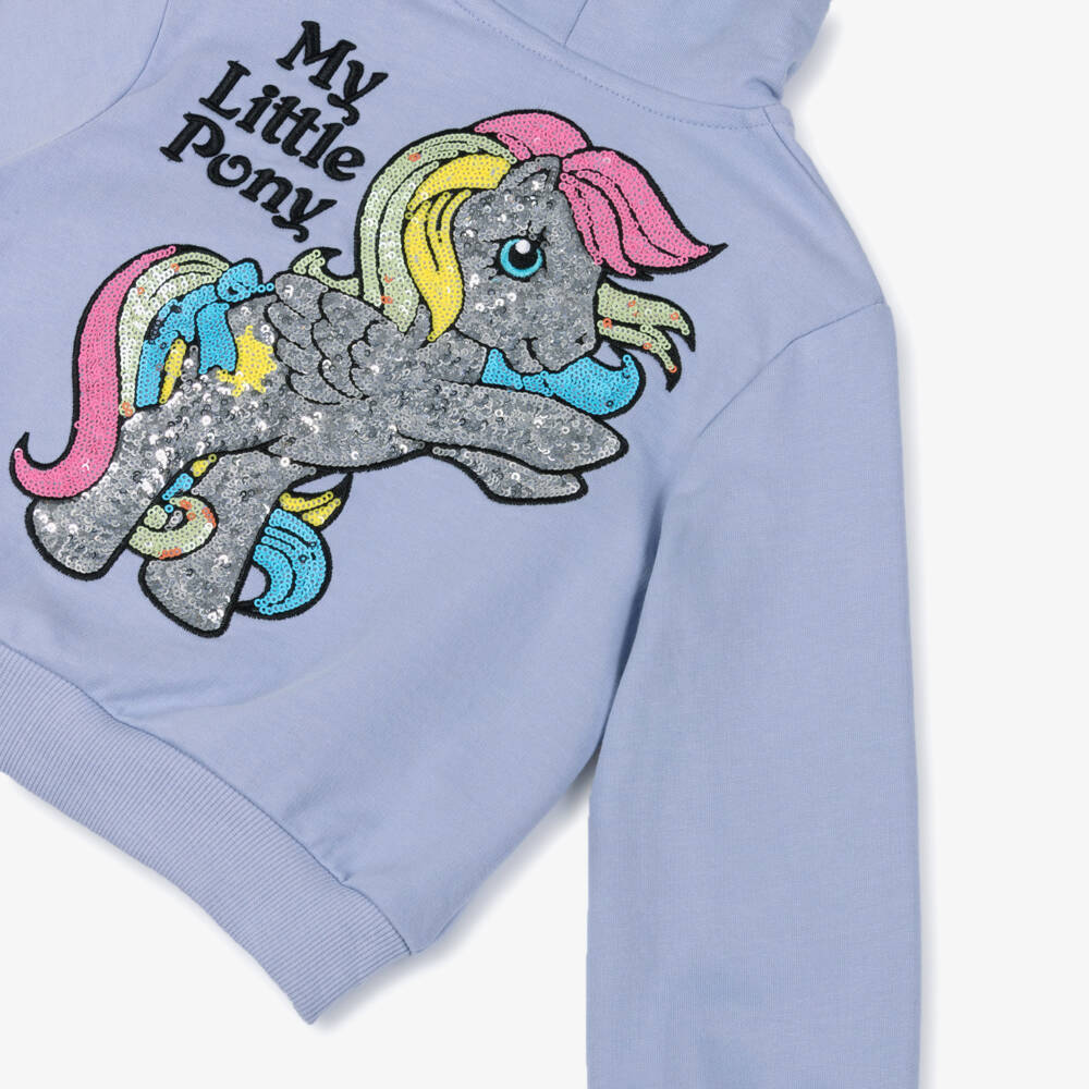 iDO Baby-Girls Purple Cotton Pony Zip Hoodie | Childrensalon Outlet