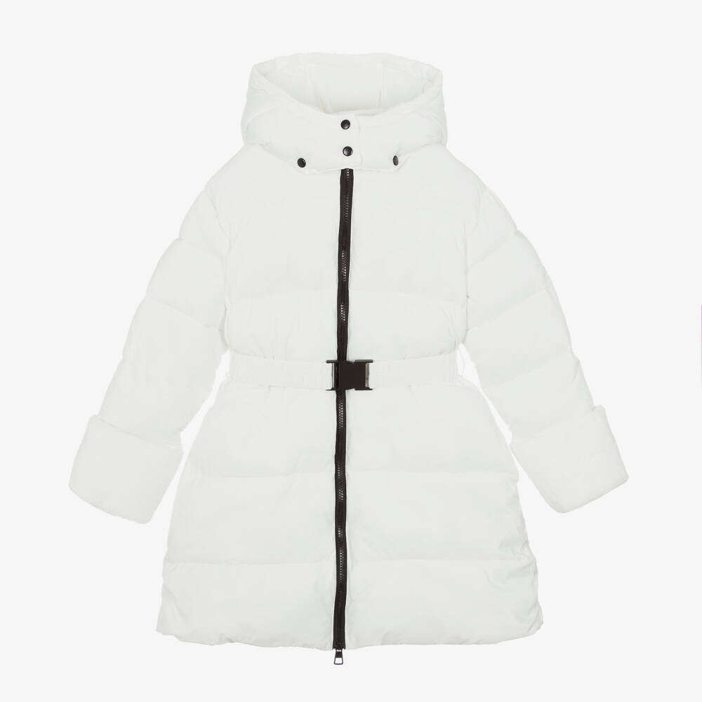 iDO Junior-Girls Quilted White Jacket | Childrensalon Outlet