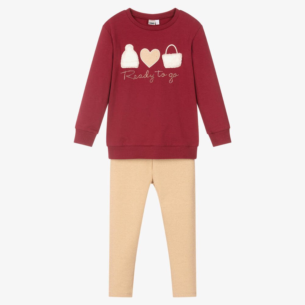 iDO Baby - Красный свитер и бежевые легинсы | Childrensalon