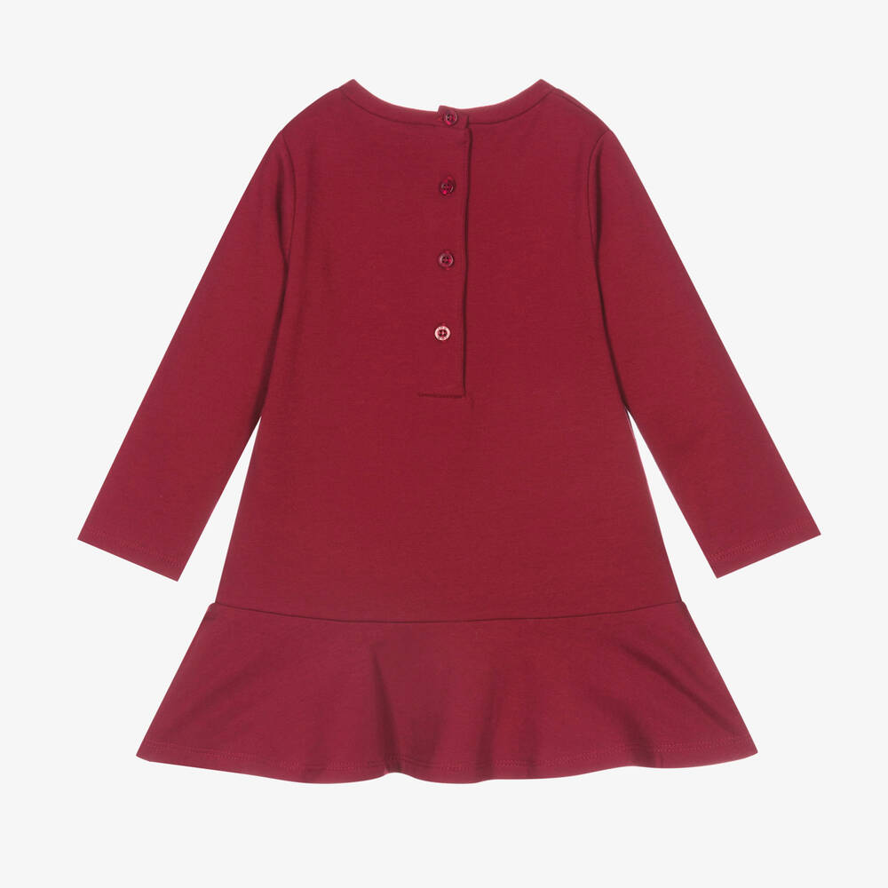 iDO Baby-Girls Red Cotton Dress | Childrensalon Outlet