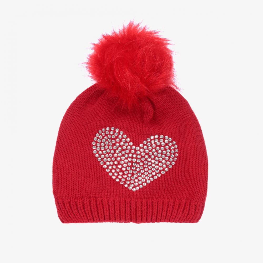 iDO Baby - Girls Red Cotton Hat | Childrensalon