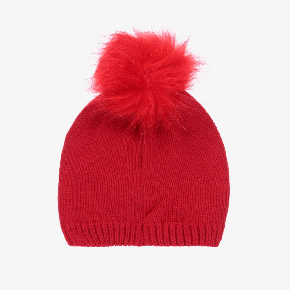 iDO Малыши-Красная хлопковая шапка для девочек | Childrensalon Outlet