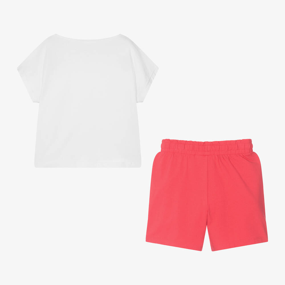 iDO Для младших-Girls Red Cotton Shorts Set | Childrensalon Outlet