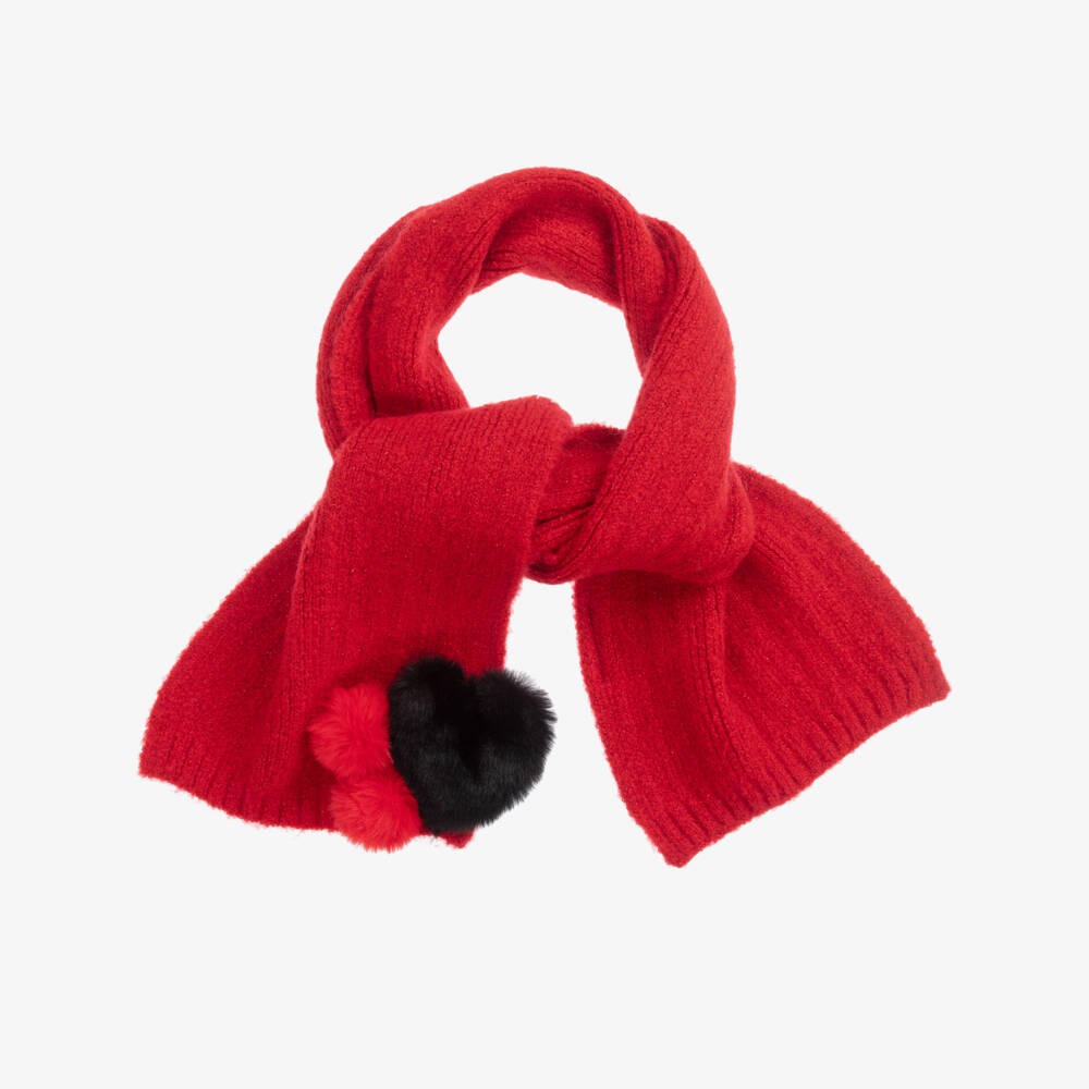 iDO Baby-Girls Red Knitted Scarf | Childrensalon Outlet