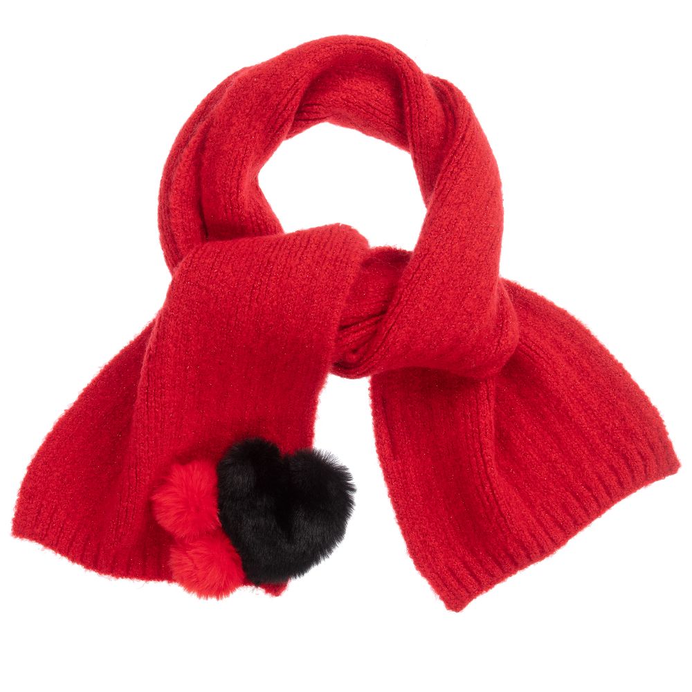 iDO Baby - Girls Red Knitted Scarf | Childrensalon