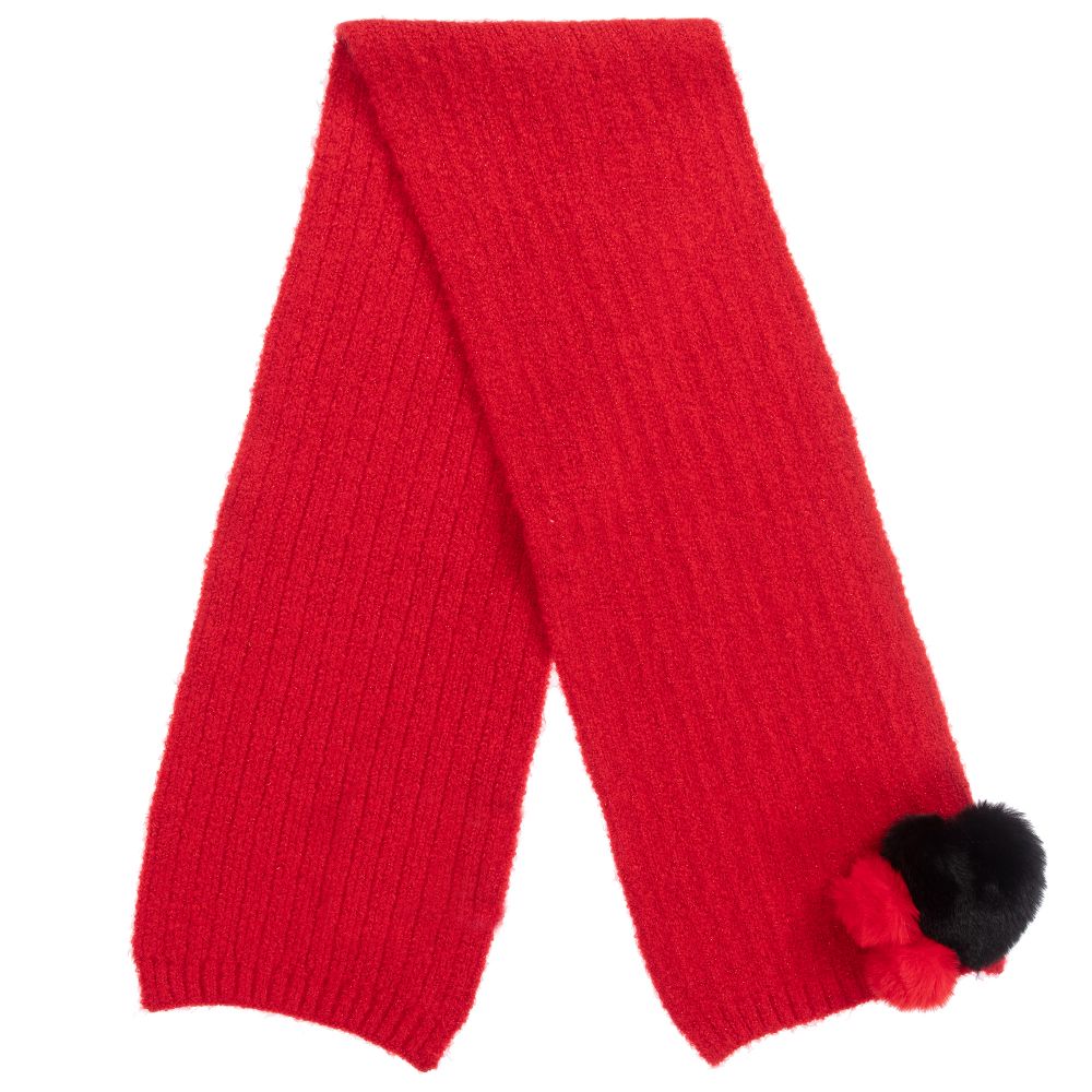 iDO Baby-سكارف مزيج أكريليك لون أحمر للبنات | Childrensalon Outlet