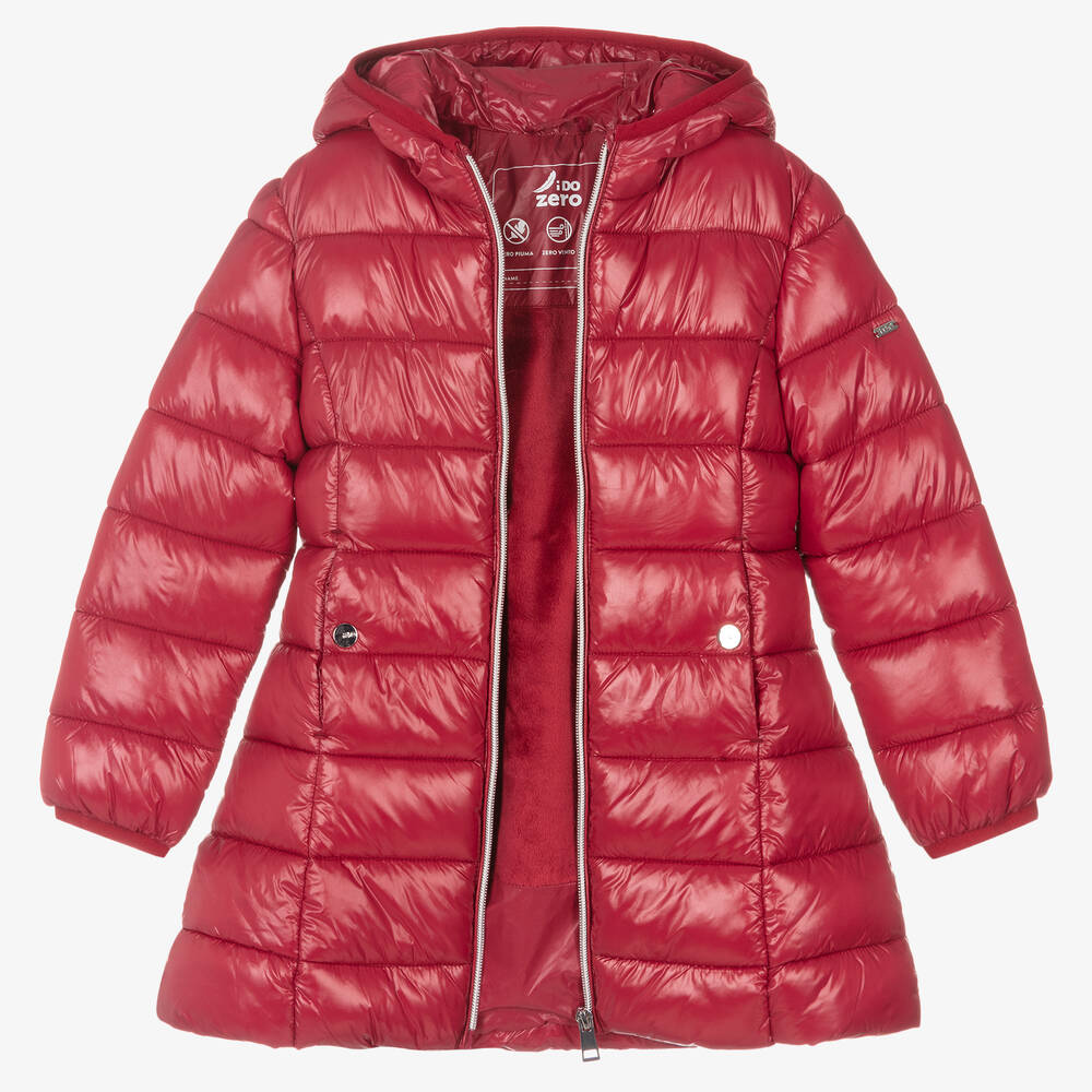 Girls red puffer sales jacket