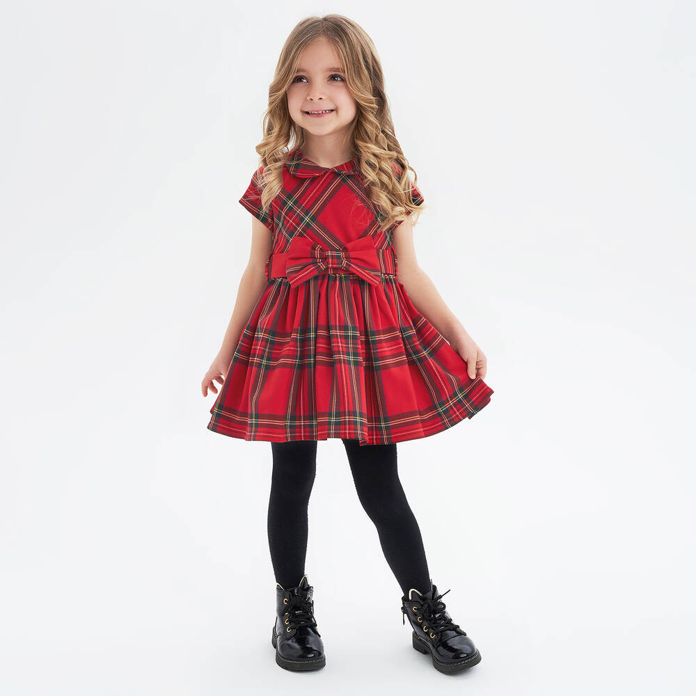 iDO Малыши-Красное платье в клетку | Childrensalon Outlet