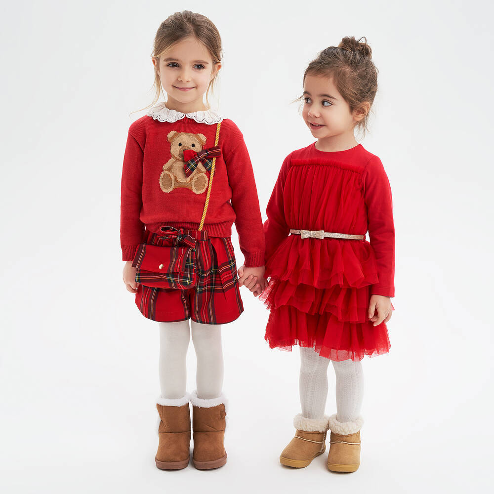 iDO Малыши-Красные шорты и сумка в клетку | Childrensalon Outlet