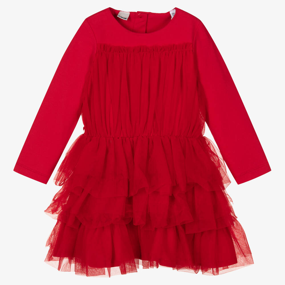 iDO Малыши-Красное многоярусное платье из тюля | Childrensalon Outlet