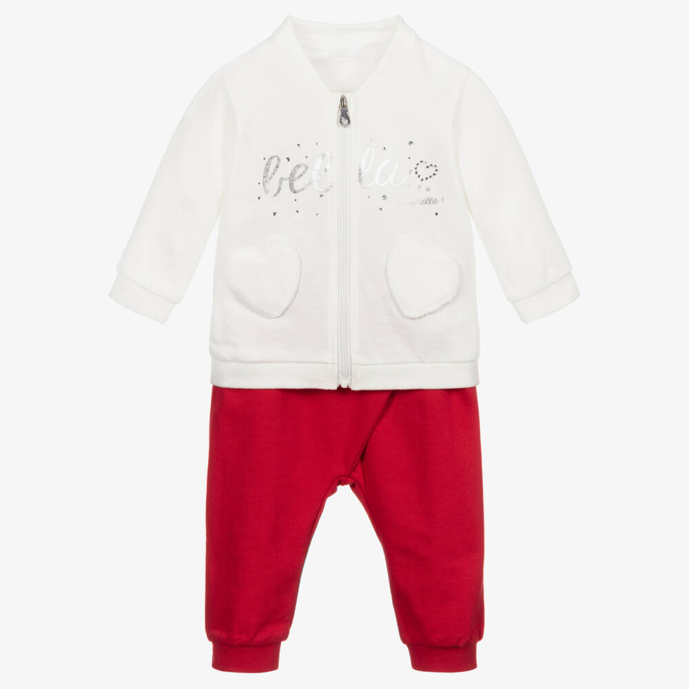 iDO Мини-Girls Red & White Tracksuit | Childrensalon Outlet