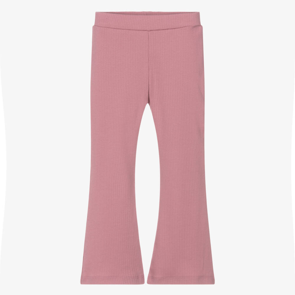 iDO-Girls Ribbed Pink Flare Trousers | Childrensalon Outlet
