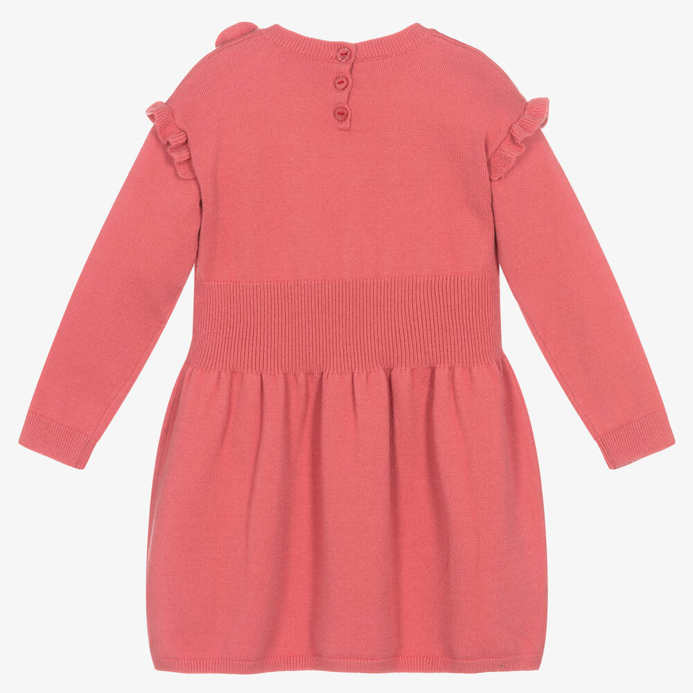 iDO Baby-Girls Rose Pink Knitted Dress | Childrensalon Outlet