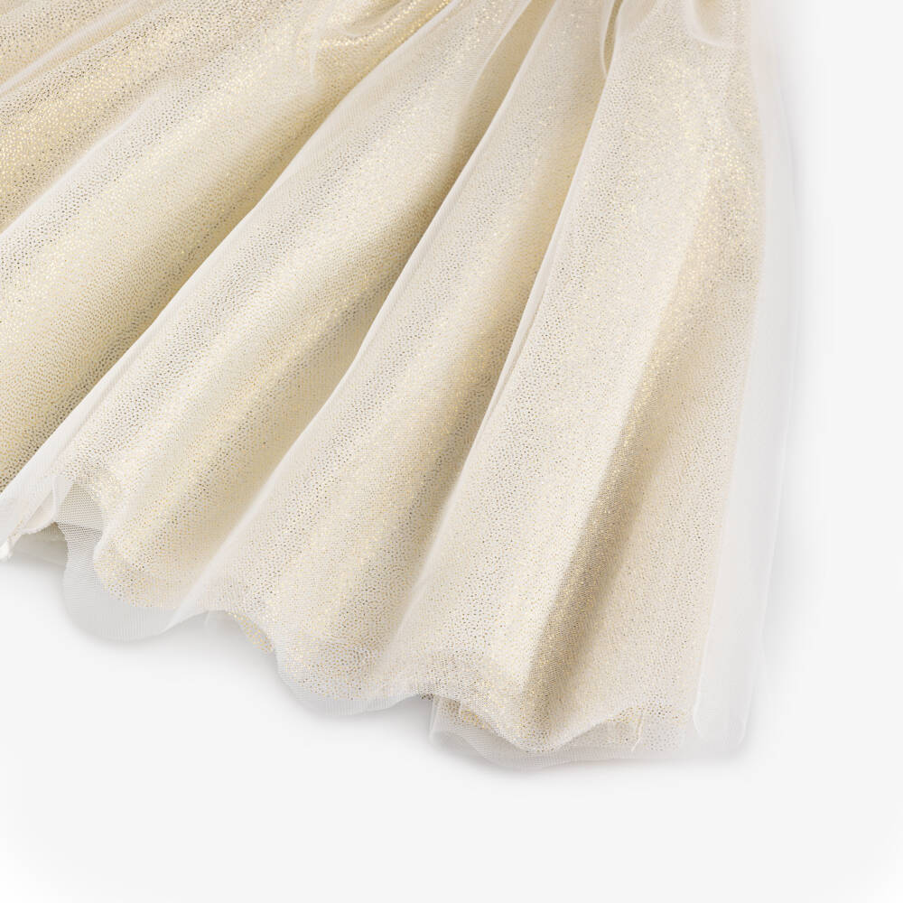 iDO Junior-Girls Satin & Tulle Ivory Dream | Childrensalon Outlet