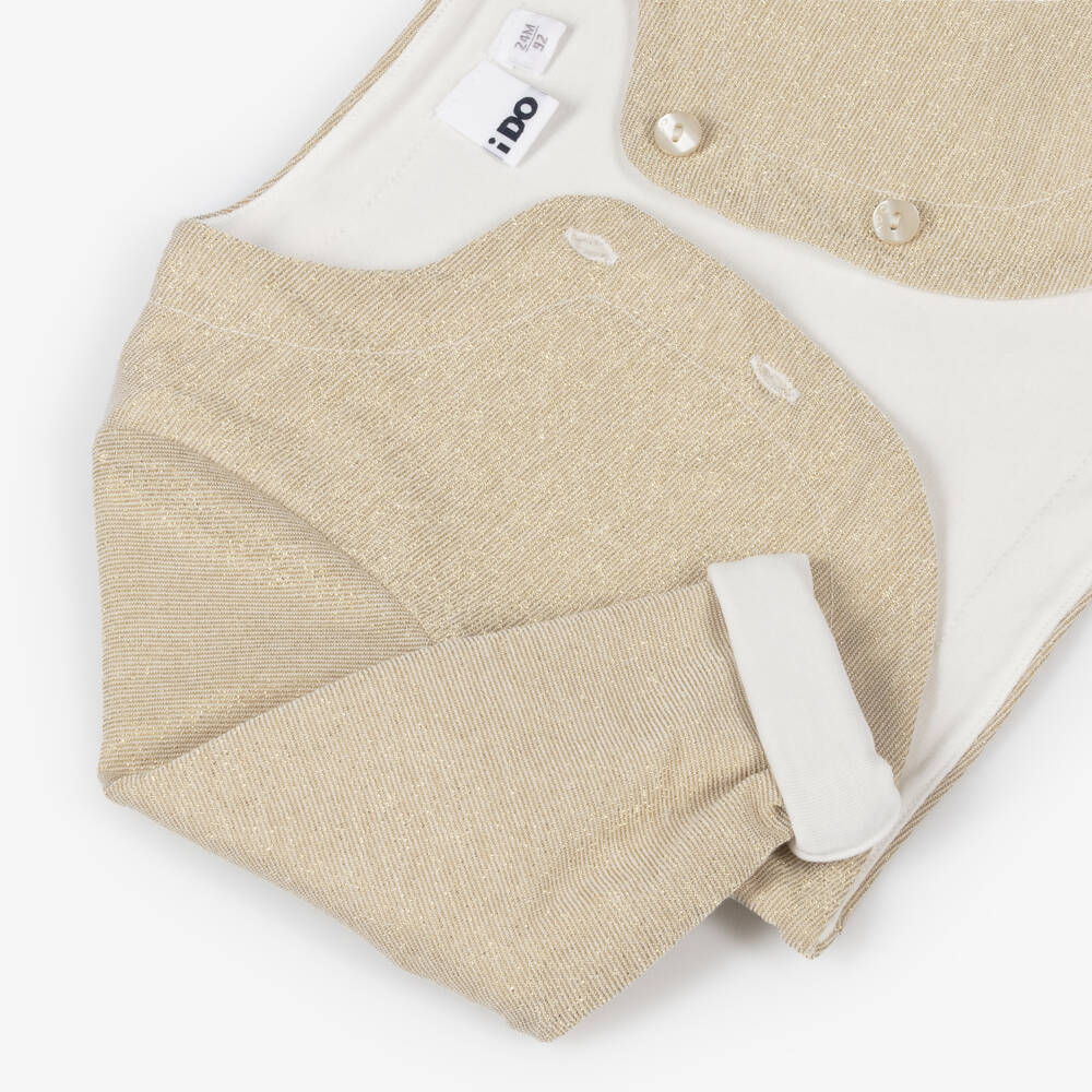 iDO Baby-Girls Shimmering Gold Knit Bolero | Childrensalon Outlet