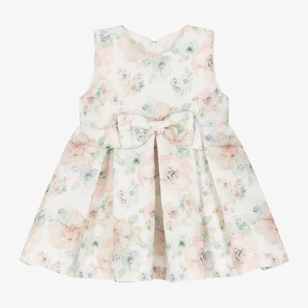 iDO Mini-Girls Silky Satin Floral Dress | Childrensalon Outlet