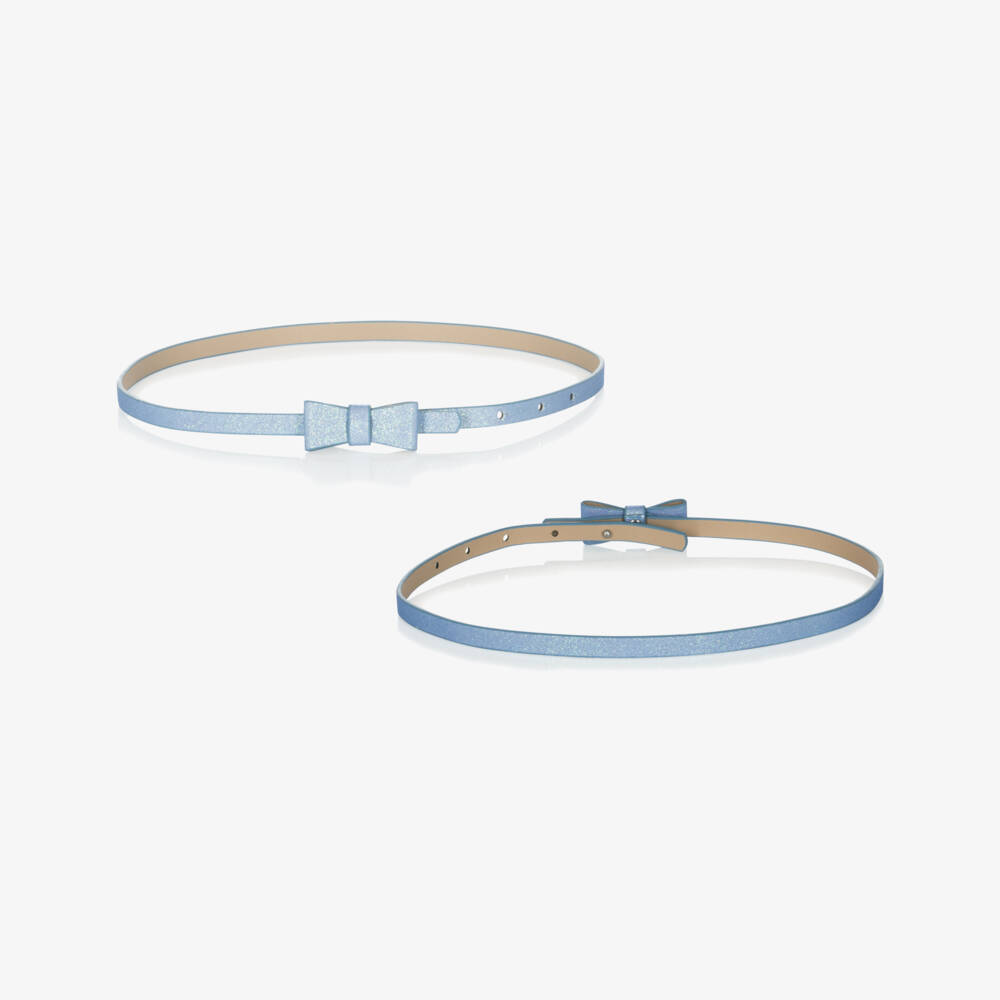 iDO Baby-Girls Sky-Hued Flared Denim Trousers | Childrensalon Outlet