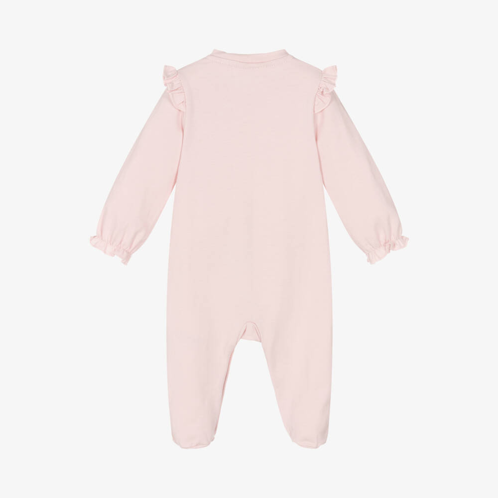 iDO Mini-Girls Soft Pink Butterfly Romper | Childrensalon Outlet