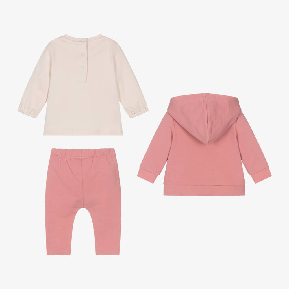 iDO Mini-Girls Soft Pink Cotton Lounge Set | Childrensalon Outlet