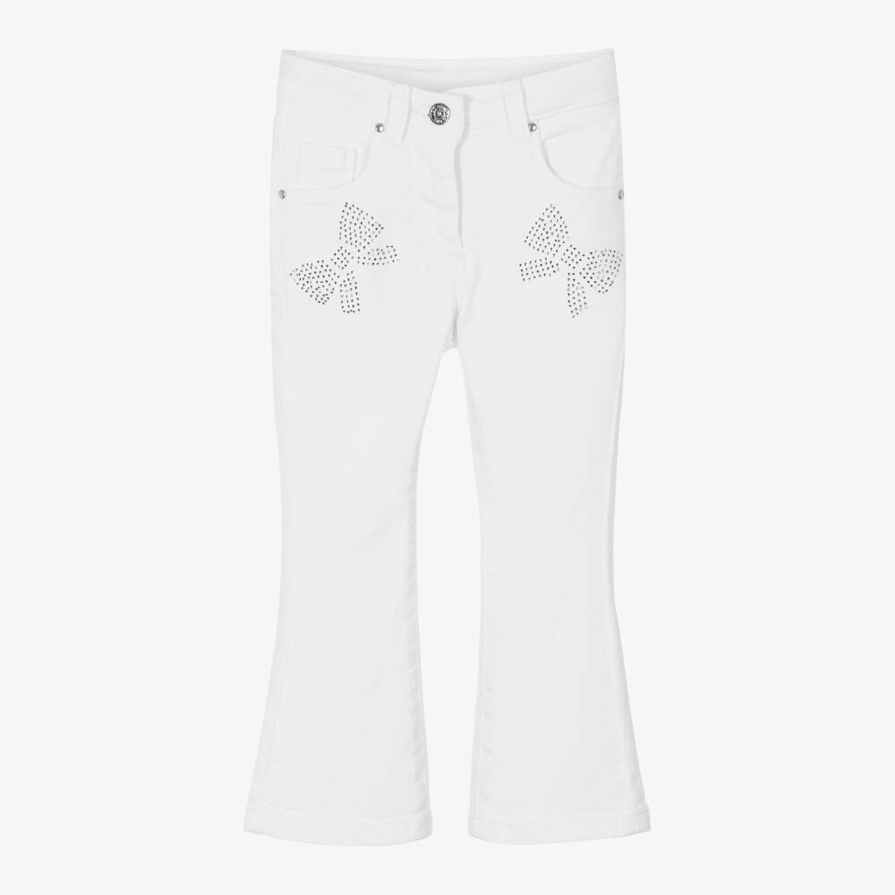 iDO Baby-Girls Sparkling Bow Embellished Jeans | Childrensalon Outlet