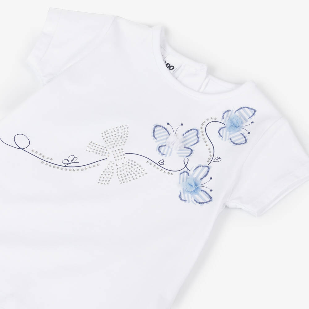 iDO Baby-تي شيرت قطن للبنات بتصميم فراشة متألقة | Childrensalon Outlet