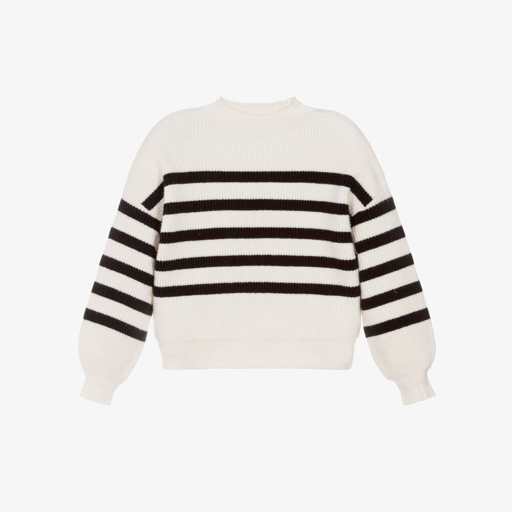 iDO-Girls Striped Knit Jumper | Childrensalon Outlet