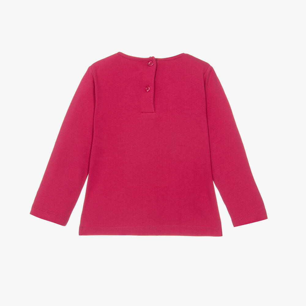 iDO Baby-Girls Velvet Puppy Pink Top | Childrensalon Outlet