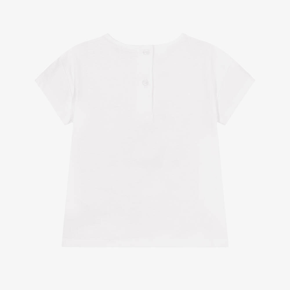iDO-Girls White Cotton Beautiful Thought T-Shirt | Childrensalon Outlet