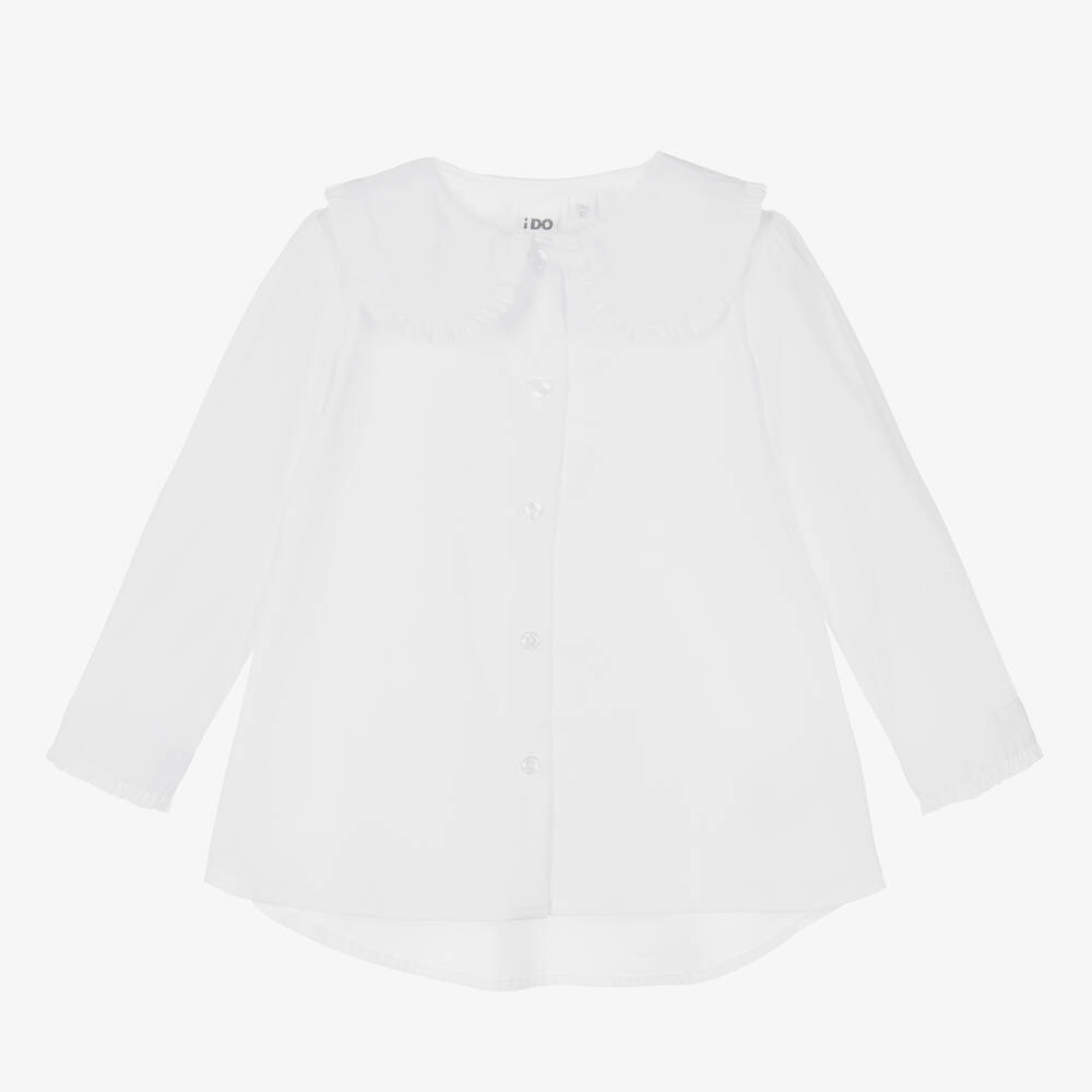iDO Baby - Белая хлопковая блузка для девочек | Childrensalon