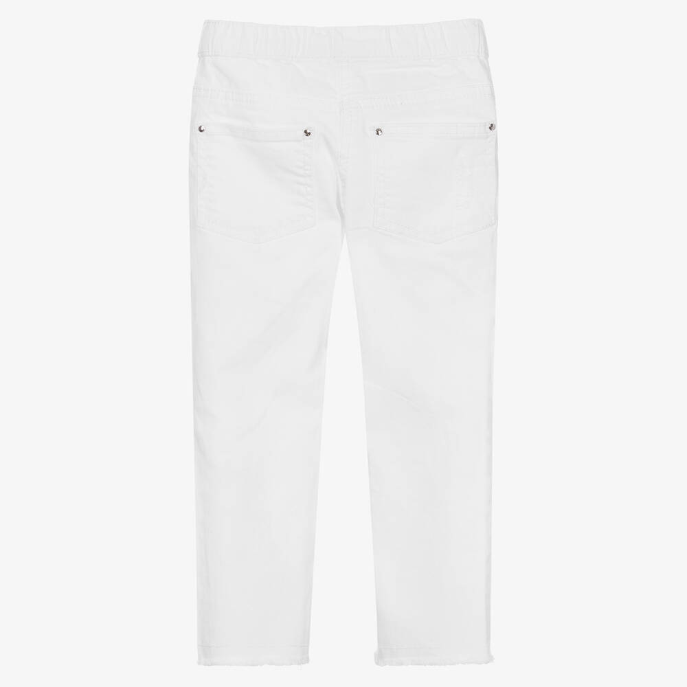 iDO Baby-Girls White Cotton Jeggings | Childrensalon Outlet