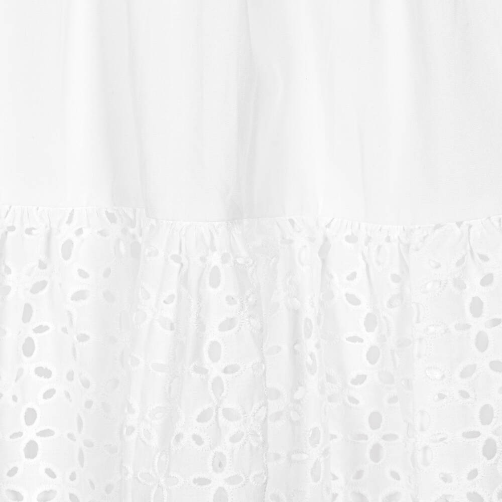 iDO Baby-Girls White Cotton Poplin Dress | Childrensalon Outlet
