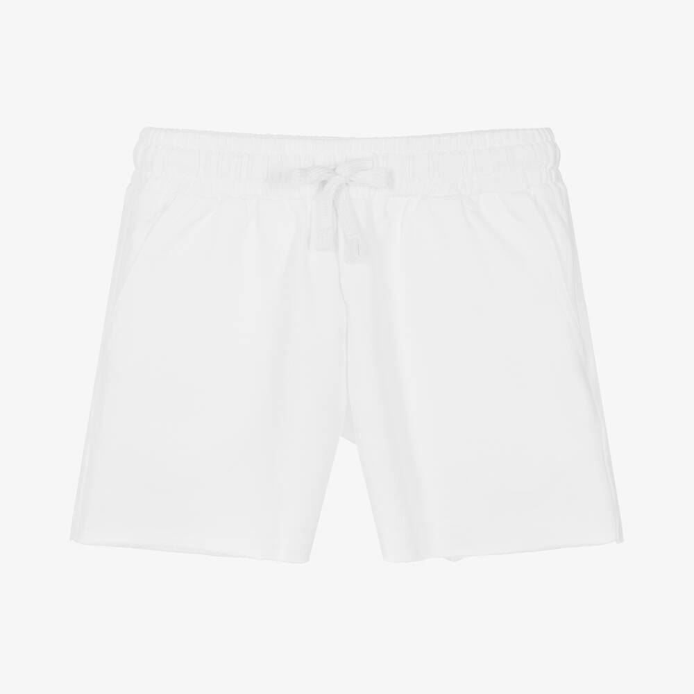 iDO Junior - Girls White Cotton Shorts  | Childrensalon