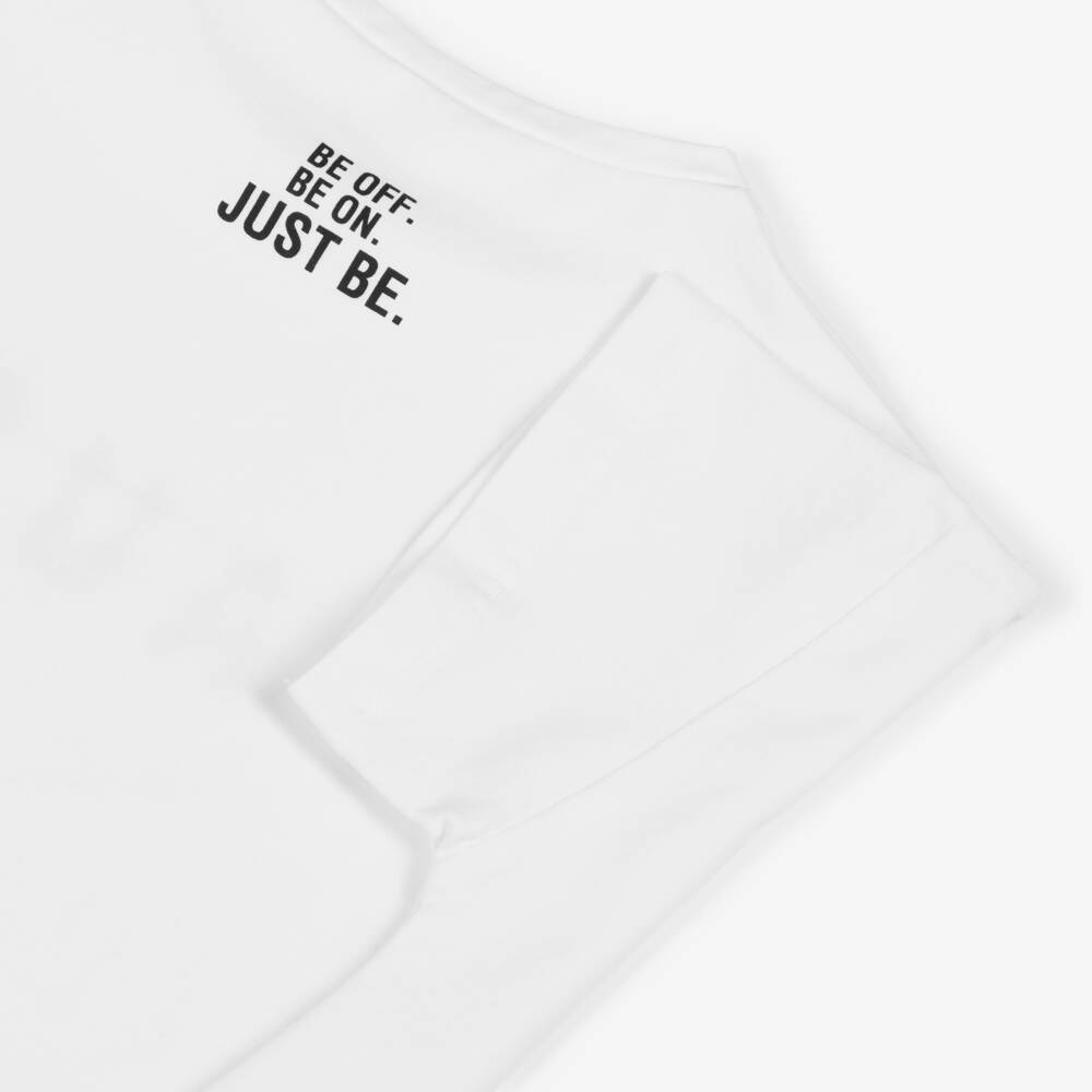 iDO-Girls White Cotton Slogan T-Shirt | Childrensalon Outlet