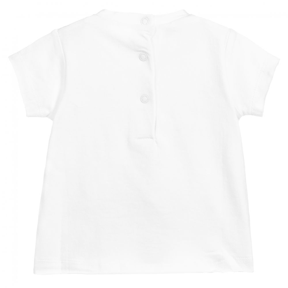 iDO Мини-Girls White Cotton T-Shirt  | Childrensalon Outlet